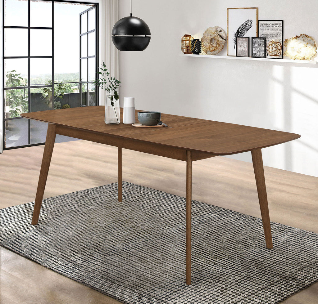 Redbridge 75-inch Extension Leaf Dining Table Natural Walnut