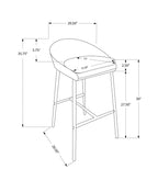 Bar Stool, Bar Height, Contemporary & Modern (Set of 2) - Gray