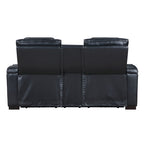 Ephron - Power Motion Loveseat With Console, Power Headrests, LED & Speakers - Black